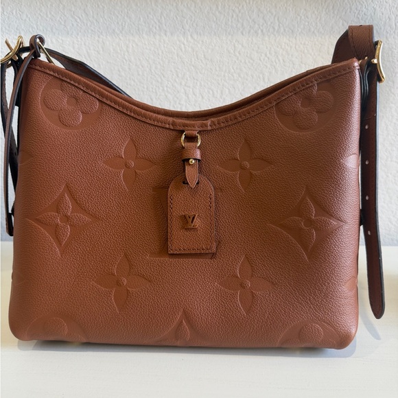 Louis Vuitton Tan Embossed Shoulder Bag - Picture 1 of 11
